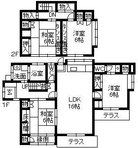Floor plan. 25,800,000 yen, 4LDK, Land area 264.45 sq m , Building area 120.93 sq m
