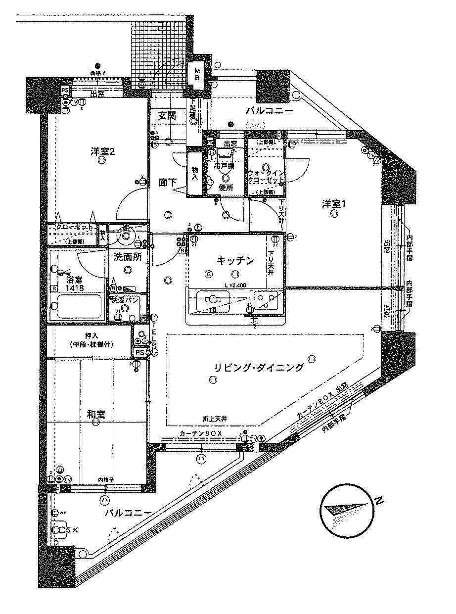 Floor plan. 3LDK, Price 22.5 million yen, Occupied area 75.01 sq m , Balcony area 10.72 sq m