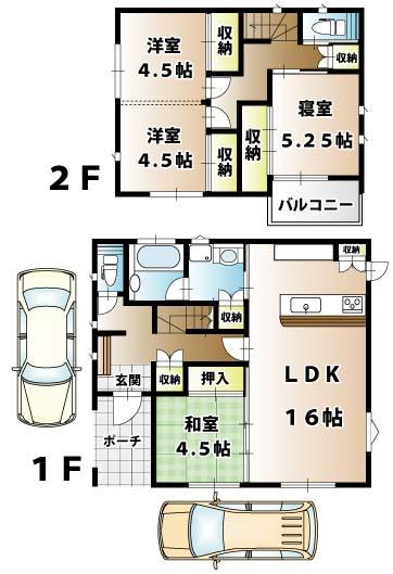 Floor plan. (G Building), Price 25,200,000 yen, 4LDK, Land area 142.2 sq m , Building area 93.15 sq m