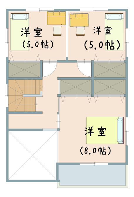 Floor plan. 21,190,000 yen, 4LDK, Land area 163.88 sq m , Building area 104.88 sq m   [2F]  You can also use to enable the space second floor with four storage!