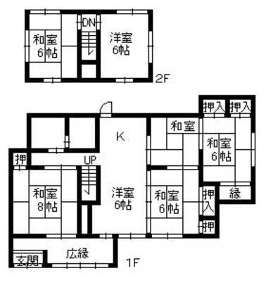 Floor plan. 18 million yen, 7K, Land area 259.56 sq m , Building area 110.63 sq m