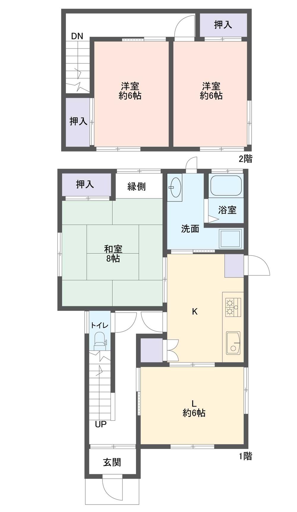 Floor plan. 11.9 million yen, 4DK, Land area 126.53 sq m , Building area 100.96 sq m