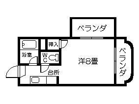 Floor plan. Price 3.2 million yen, Occupied area 22.64 sq m , Balcony area 10.3 sq m
