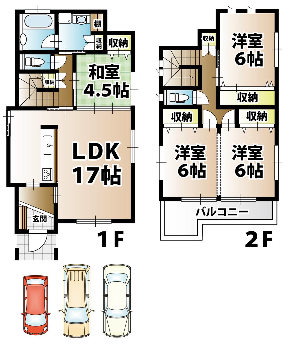 Floor plan. (H530002B), Price 31,200,000 yen, 4LDK, Land area 137.26 sq m , Building area 101.43 sq m