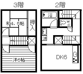 Floor plan. 8.8 million yen, 2DK, Land area 37.14 sq m , Building area 72.24 sq m
