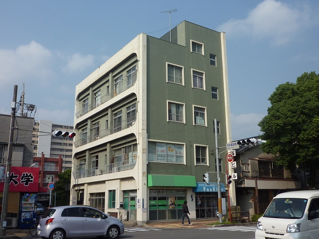 Building appearance. It is calm green appearance