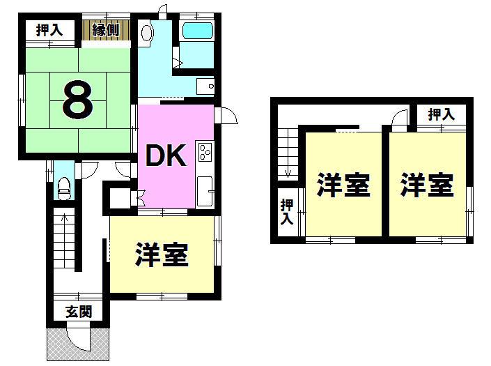 Floor plan. 11.9 million yen, 4DK, Land area 126.53 sq m , Building area 108.18 sq m