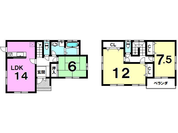 Floor plan. 19,800,000 yen, 4LDK, Land area 218.56 sq m , Building area 96.88 sq m
