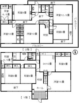 Floor plan. 80 million yen, 11DK, Land area 1,439 sq m , Building area 319.85 sq m