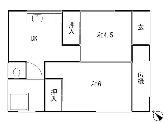 Floor plan. 4.3 million yen, 2DK, Land area 119.99 sq m , Building area 42.13 sq m