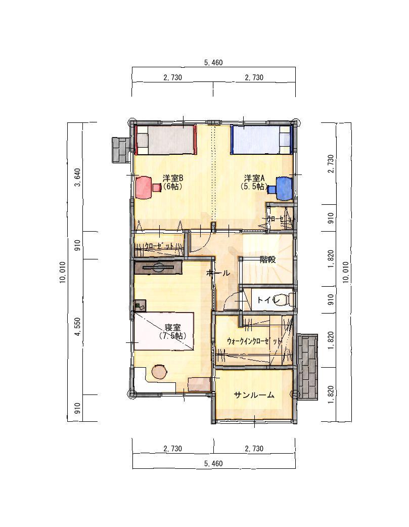 Floor plan. 21,050,000 yen, 4LDK, Land area 204.6 sq m , That is a design perfect for building area 102.68 sq m each 5 quires more partitions possible, such as children room child-rearing generation [2F Floor Plan]