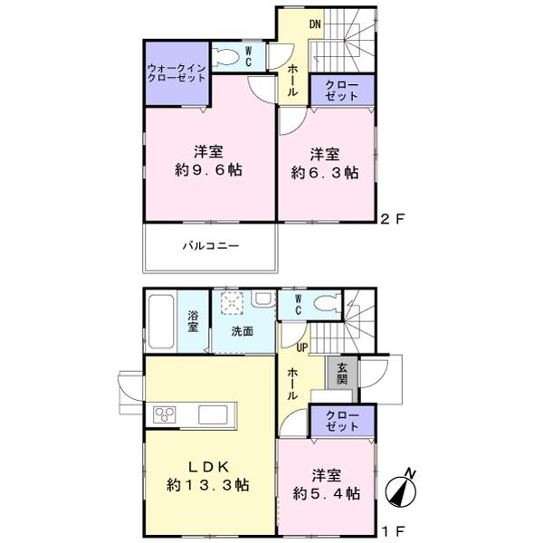 Floor plan. 18.5 million yen, 3LDK, Land area 297.52 sq m , Building area 93.25 sq m