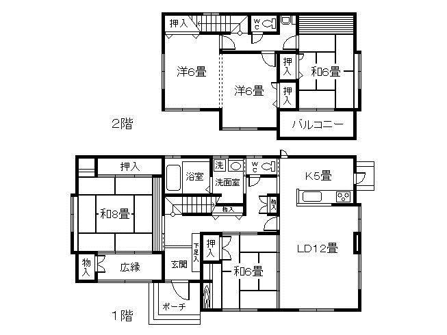 Floor plan. 33,800,000 yen, 5LDK, Land area 330.33 sq m , Building area 143.72 sq m