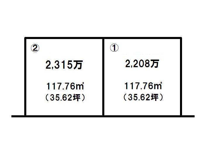 Compartment figure. Land price 23,150,000 yen, Land area 117.76 sq m