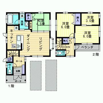 Floor plan. 22.5 million yen, 3LDK+S, Land area 123.88 sq m , Building area 81.98 sq m
