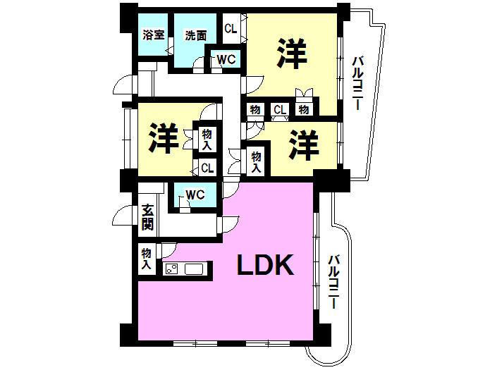 Floor plan. 4LDK, Price 22,800,000 yen, Footprint 150.04 sq m , Balcony area 28.36 sq m