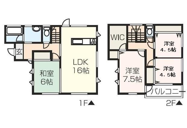 Floor plan. 23.5 million yen, 4LDK, Land area 176.15 sq m , Building area 101.02 sq m