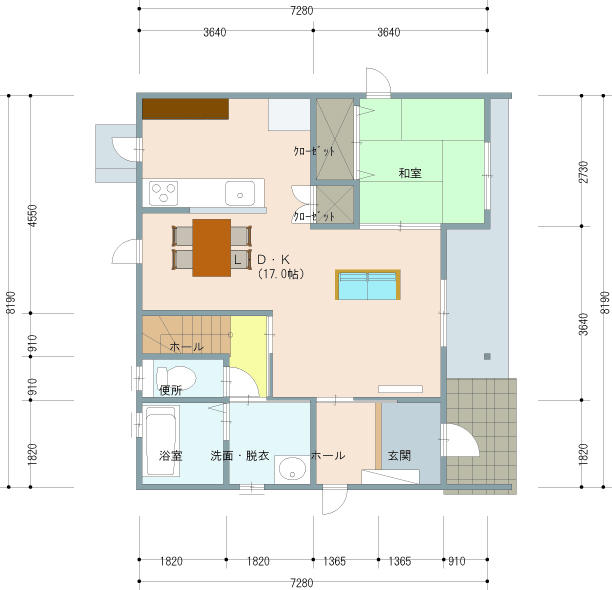 Floor plan. 21,580,000 yen, 4LDK, Land area 166.54 sq m , First floor Japanese-style charm to insert a spacious living room and a day of building area 106.82 sq m 17 Pledge!