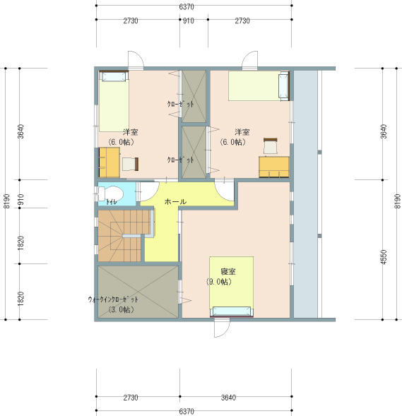 Floor plan. 21,580,000 yen, 4LDK, Land area 166.54 sq m , Walk-in closet of the building area 106.82 sq m bedroom can also be full houses the clothes because there are two quires!