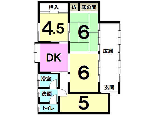Floor plan. 3.9 million yen, 4DK, Land area 203.79 sq m , Building area 56.29 sq m