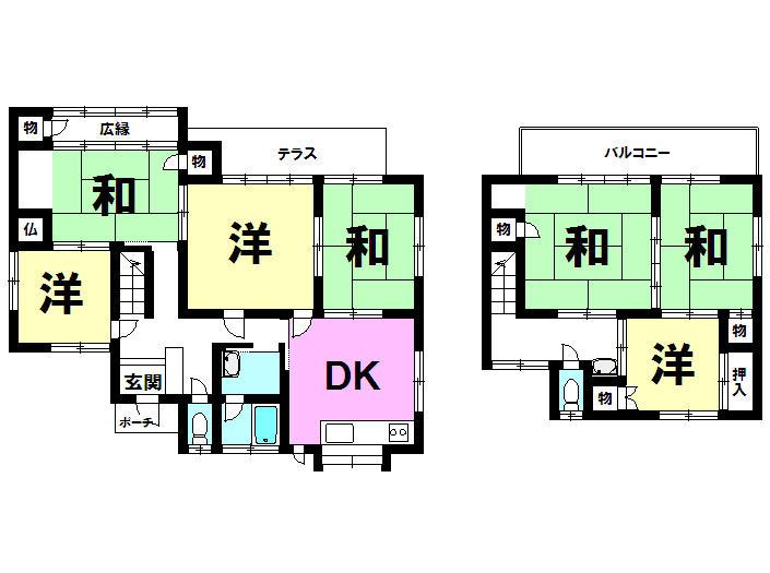 Floor plan. 17.4 million yen, 7DK, Land area 204.2 sq m , Building area 135.36 sq m
