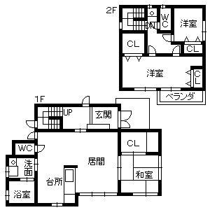 Floor plan. 21 million yen, 4LDK, Land area 165.29 sq m , Building area 98.15 sq m