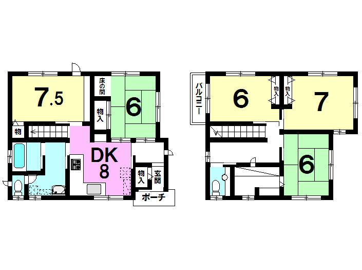 Floor plan. 22 million yen, 5DK, Land area 172.11 sq m , Building area 113.03 sq m