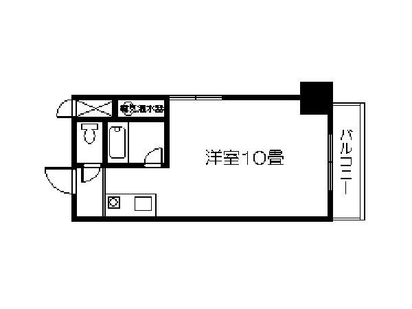 Floor plan. Price 2.5 million yen, Footprint 23.8 sq m , Balcony area 2.93 sq m