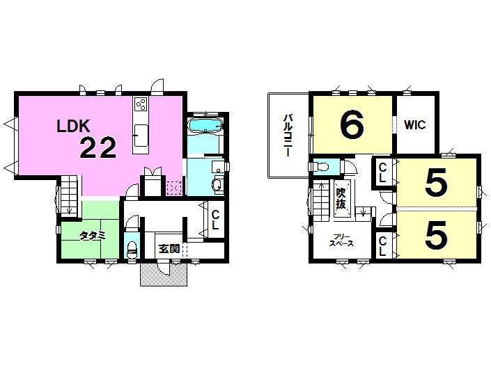 Floor plan. 28.8 million yen, 3LDK, Land area 158.05 sq m , Building area 104.33 sq m