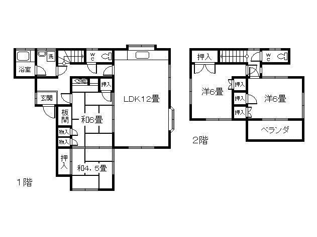 Floor plan. 9.5 million yen, 4LDK, Land area 132.5 sq m , Building area 79.47 sq m