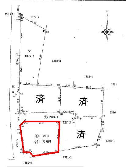 Compartment figure. Land price 4,943,000 yen, Land area 333.52 sq m