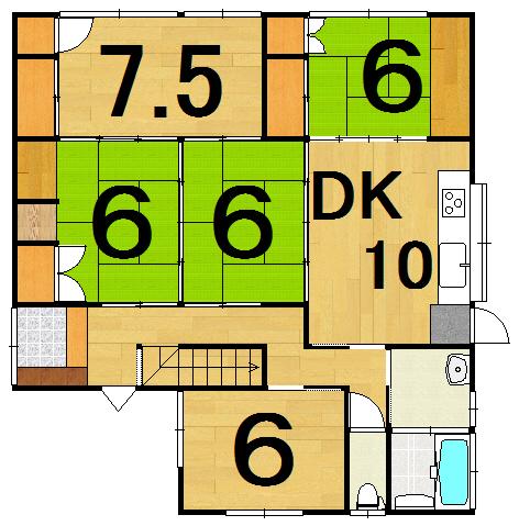 Floor plan. 12.9 million yen, 7DK, Land area 247.43 sq m , Building area 155.23 sq m
