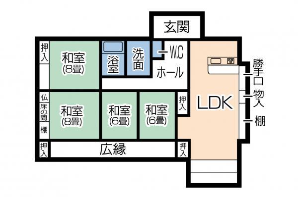 Floor plan. 11.9 million yen, 4LDK, Land area 1303.13 sq m , Spacious living room with Japanese-style building area 154.06 sq m Shiken More