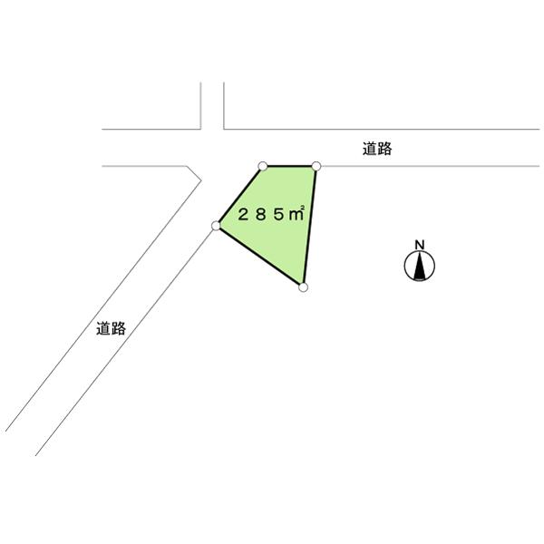 Compartment figure. Land price 8.5 million yen, Land area 285 sq m
