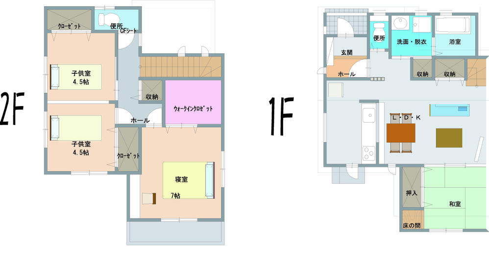 Floor plan. 18,770,000 yen, 4LDK, Land area 198.03 sq m , Building area 95.22 sq m functional spacious because living as a director face-to-face kitchen family of communication in storage also smoothly!