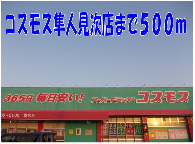 Dorakkusutoa. 500m to the cosmos Hayato tribute store (drugstore)