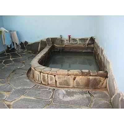 Bathroom. Hot Springs is your skin smooth with a soft spring water