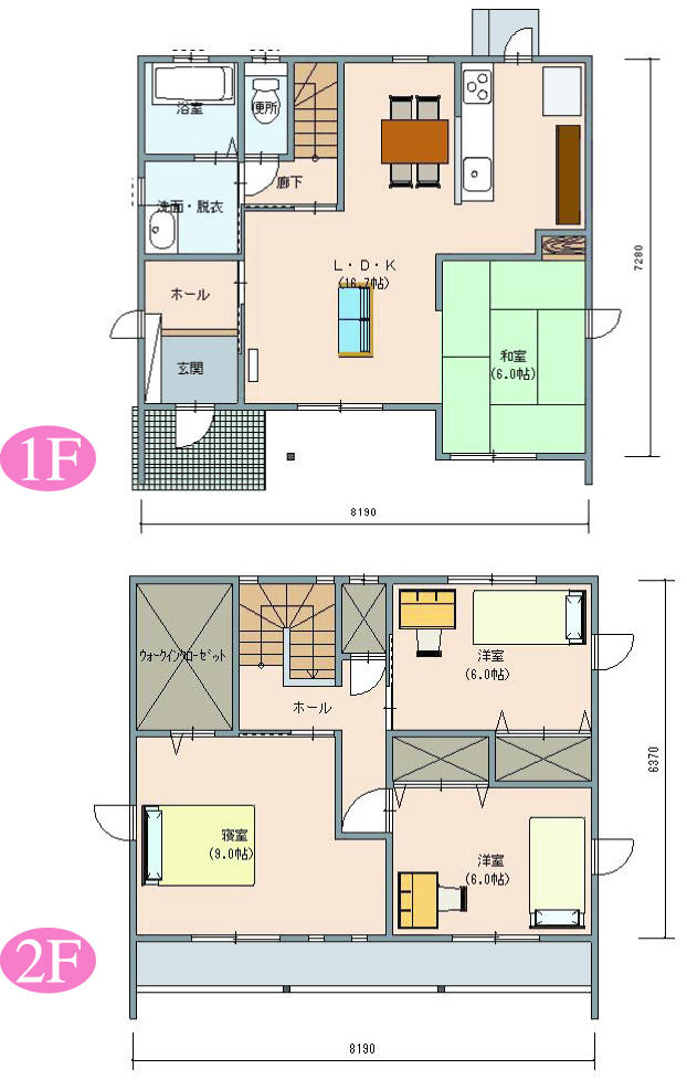 Floor plan. 20,610,000 yen, 4LDK, Land area 215.38 sq m , Building area 106.82 sq m main bedroom It is good to slow in the Japanese-style room while listening to the babble of the spacious and comfortable river with a walk-in closet!