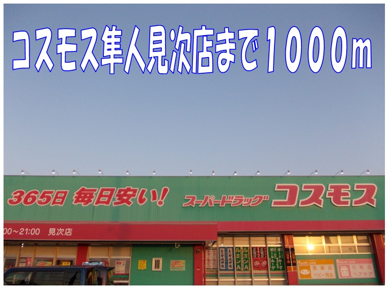 Dorakkusutoa. 1000m until the cosmos Hayato tribute store (drugstore)