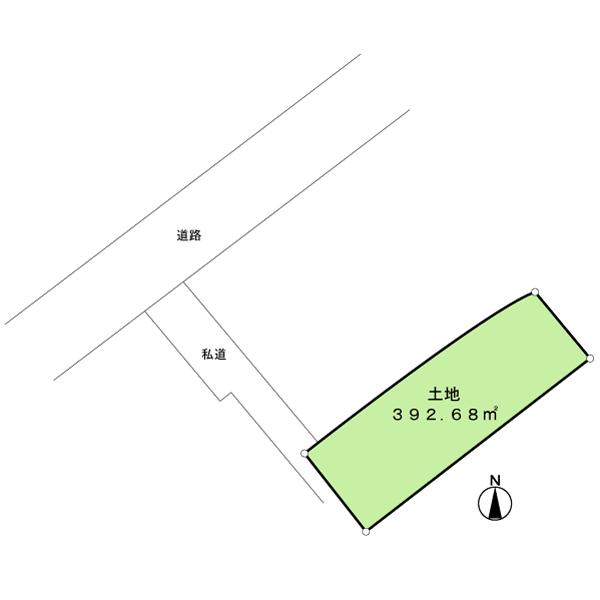 Compartment figure. Land price 6.45 million yen, Land area 392.68 sq m