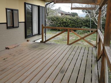 Balcony. Wood deck is also widely, You can enjoy various