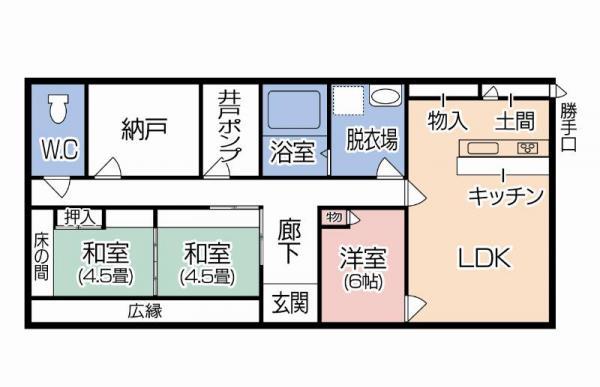 Floor plan. 5.6 million yen, 3LDK, Land area 437.09 sq m , Building area 104.13 sq m room is a large floor plan in the number of