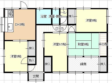 Floor plan. 9.9 million yen, 4DK, Land area 464.47 sq m , Building area 111.77 sq m 4DK one-story ☆ It is airy and sunny floor plan