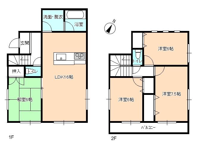 Floor plan. (4), Price 23.8 million yen, 4LDK, Land area 140.99 sq m , Building area 92.34 sq m