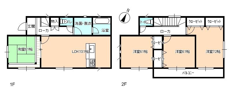 Floor plan. (2), Price 22,800,000 yen, 4LDK, Land area 153.7 sq m , Building area 91.52 sq m