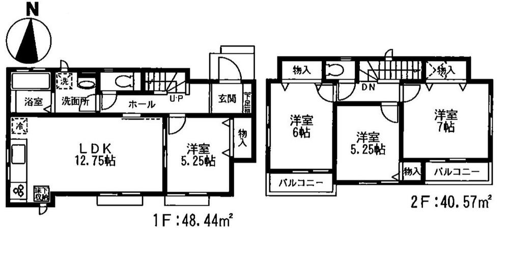 Building plan example (floor plan). Building plan example (K compartment) 4LDK, Land price 9.18 million yen, Land area 119.22 sq m , Building price 9.42 million yen, Building area 89.01 sq m