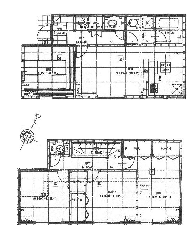 Floor plan. (Building 2), Price 22,800,000 yen, 4LDK, Land area 153.7 sq m , Building area 91.52 sq m