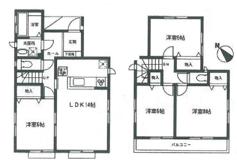 Floor plan. (1 Building), Price 19,800,000 yen, 4LDK, Land area 111.59 sq m , Building area 94.4 sq m