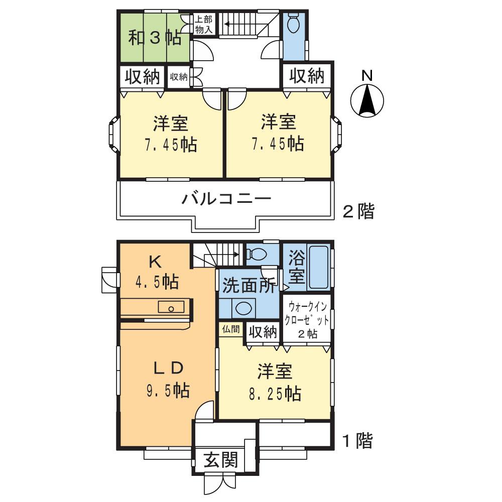 Floor plan. 18.9 million yen, 3LDK + S (storeroom), Land area 109.92 sq m , Building area 102.47 sq m
