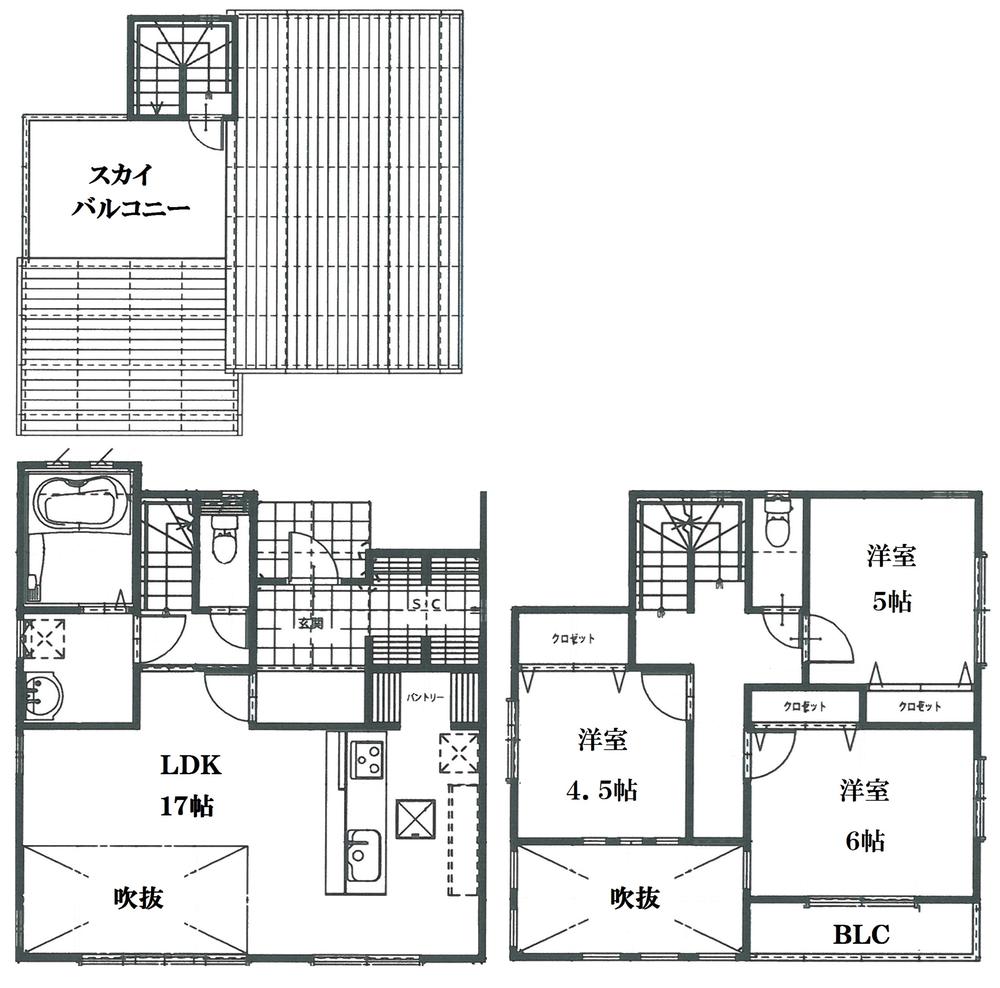 Building plan example (floor plan). Building plan example (No. 4 locations) Building Price      15 million yen, Building area 96.18 sq m